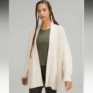 Lululemon Merino Wool Blend Wrap Cream Cardigan Women's Size 0